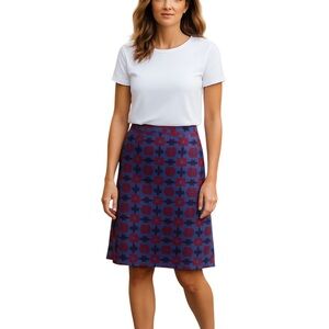LuLaRoe Patterned Blue and Red Skirt